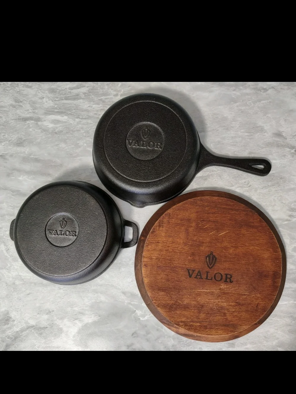 Valor Mini Cast Iron Skillet Set